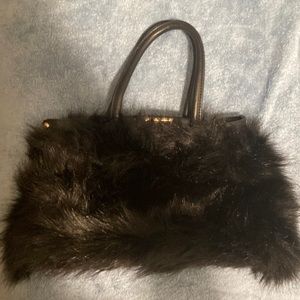 Perfect condition Faux fur and faux leather handbag